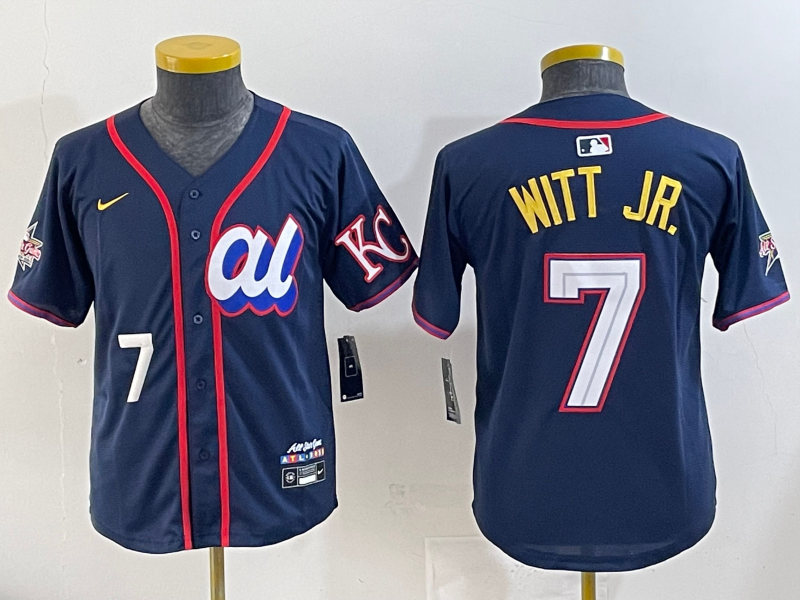 Youth Kansas City Royals #7 Witt Jr Nike MLB All Strar Jersey style 002->youth mlb jersey->Youth Jersey
